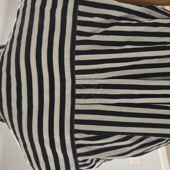 Black and White Vintage  Notched Collar Sheath Jumpsuit - Picture 4 of 6